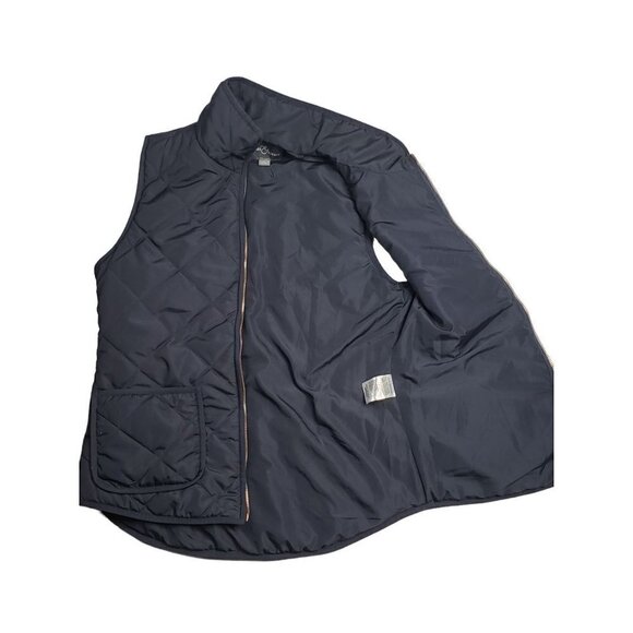 Market & Spruce Navy blue sleeveless quilted vest, size Small - Picture 4 of 5